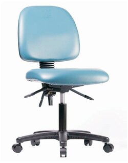 Fisherbrand&trade;&nbsp;Vinyl Chair - Desk Height with Medium Back, Seat Tilt, and Casters in Grade B Vinyl