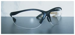 PIP™ Hi-Voltage AC™ Semi-Rimless Safety Glasses with Black Frame, Clear Lens and Anti-Scratch Coating