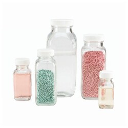DWK Life Sciences&nbsp;Wheaton&trade; Clear French Squares with Polyvinyl-lined Closures