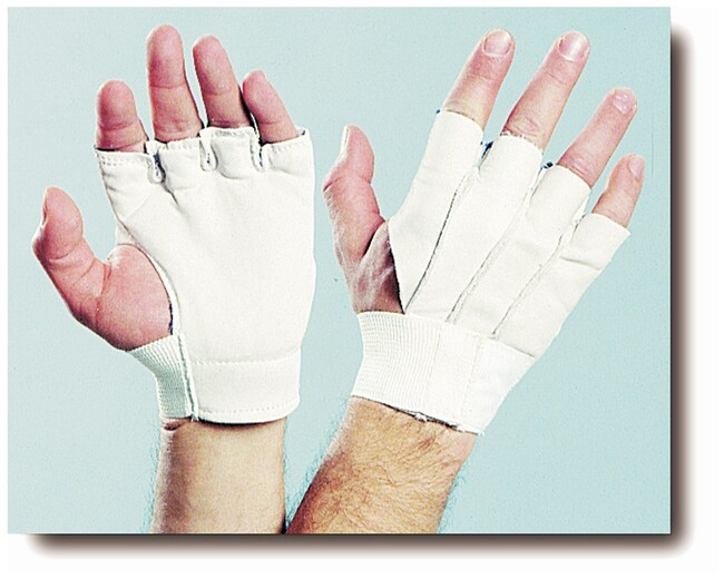 Steel Grip Leather Hand Guards 2.5 oz.; Palm shock pad; MediumGloves