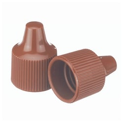 DWK Life Sciences Wheaton™ Polypropylene Caps With Dropper Tips - Brown