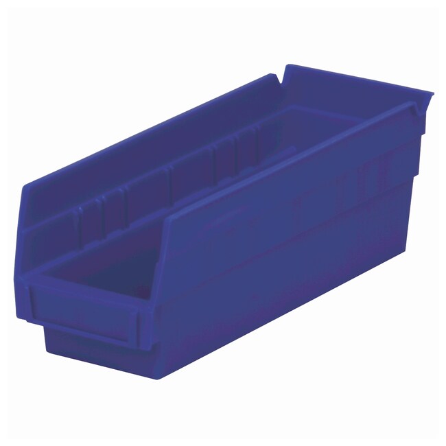 Akro-Mils 30170Blue Plastic Shelf Bin – 4"H X 11 1/8"W X 11"D, Blue