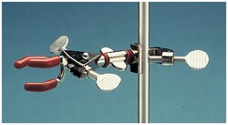 Troemner Three-Prong Dual Adjust Swivel Clamp:Clamps and Supports:Clamps