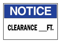 Brady&trade;&nbsp;<i>Notice: Clearance_Ft.</i> Signs