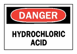 Brady™ Signs: Danger Hydrochloric Acid