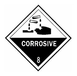 Brady&trade;&nbsp;<i>Corrosive</i> Haz Mat Shipping Labels