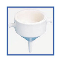 CoorsTek Porcelain Büchner Funnels with Double Wall, Fixed Perforated Plate