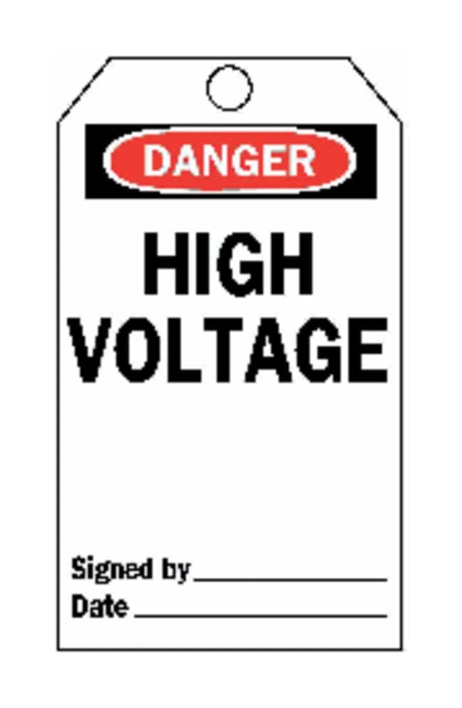Brady High Voltage / Keep Out Tags Black, Red, White | Buy Online ...