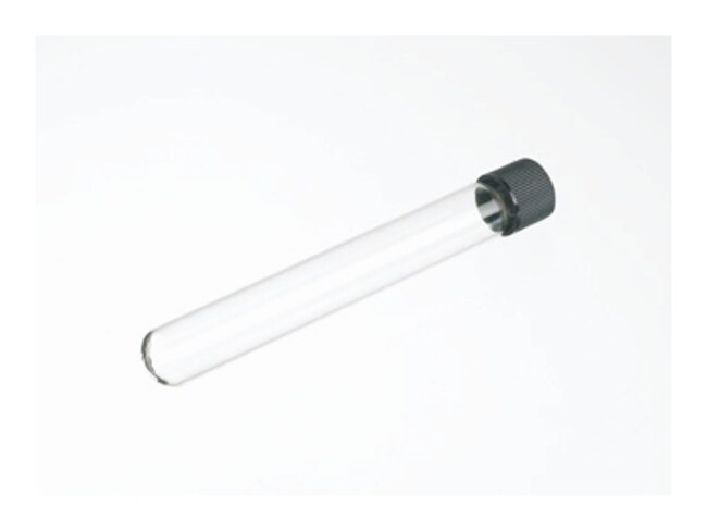 Lot De 20 Tubes à Essai Verre Borosilicate 10ml - Bouchon à Vis Noir, Diamètre 16x100mm, Marquage
