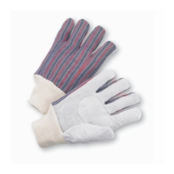 West Chester&trade;&nbsp;Striped Canvas Gloves with Leather Patch Palm/Fingers