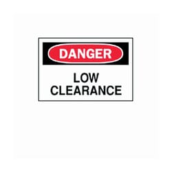 Brady&trade;&nbsp;<i>Danger: Low Clearance</i> Signs