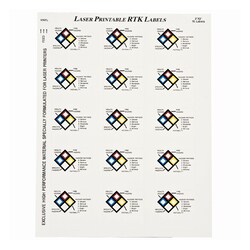 Brady Right-To-Know Label Blanks Outdoor Vinyl; Diamond with hazard classification;