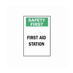 Brady™ <i>Safety First</i> First Aid Station Sign