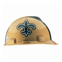 MSA NFL V-Gard Caps New Orleans Saints logo:Personal Protective Equipment,