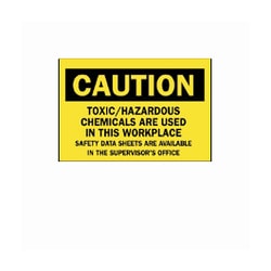Brady Caution: Toxic/Hazardous Chemicals... Signs:Facility Safety and Maintenance:Signs