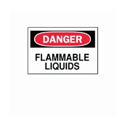 Brady&trade;&nbsp;Chemical and Hazardous Materials Signs: DANGER - FLAMMABLE LIQUIDS