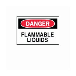 Brady&trade;&nbsp;Chemical and Hazardous Materials Signs: DANGER - FLAMMABLE LIQUIDS