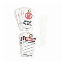 Brady Accident Prevention Tags with Different Fronts and Backs:Facility
