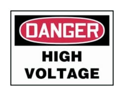 Accuform Signs Danger: High Voltage 3.5 x 5 in. | Buy Online | Accuform Signs | Fisher Scientific