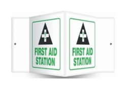 Accuform™ Safety Projection Sign: First Aid Station