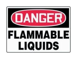 Accuform Signs Danger: Flammable Liquids