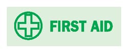 Brady™ <i>First Aid</i> Glow-in-the-Dark Signs