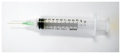 Exel International 10 to 12cc Syringes with Needle, Luer Lock Tip:First