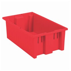 Akro-Mils Nest Stack Totes Polypropylene; Capacity: 0.5 cu. ft.; O.D.:18L