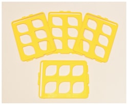 Pack of 4 Bel-Art F18745-1600 Switch-Grid Test Tube Rack Grid; 13-16mm Blue