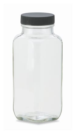 DWK Life Sciences&nbsp;Kimble&trade; Clear Glass French Squares with Pulp/Vinyl-lined Caps