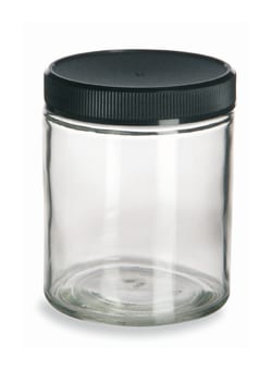 DWK Life Sciences&nbsp;Kimble&trade; Clear Glass Straight-Sided Jars with Solid PE-lined Caps