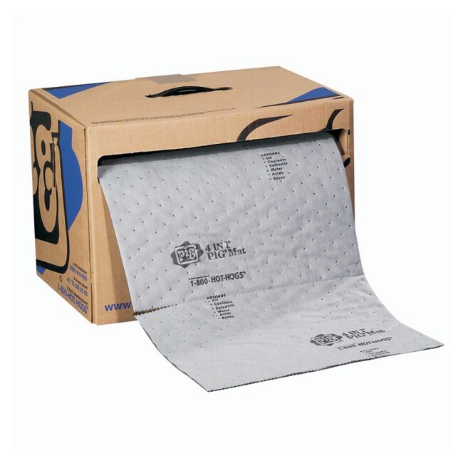 New Pig 4in1 Absorbent Mat Rolls in Dispenser Box Size (L x W) 24m Fisher Scientific