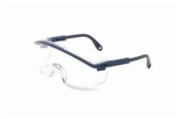 Honeywell North Blackjack Elite Safety Glasses Platinum/black frame; Gray
