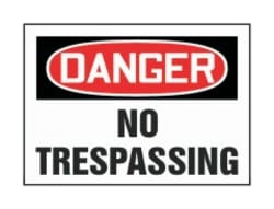 Accuform Signs&nbsp;Danger: No Trespassing