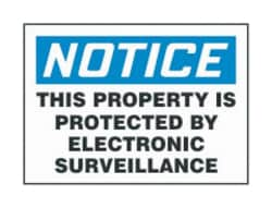 Accuform Signs This Property is Protected by Electronic Surveillance Aluminum;