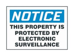 Accuform Signs This Property is Protected by Electronic Surveillance Plastic;