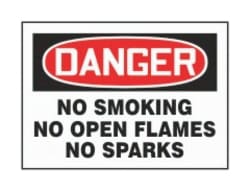 Accuform Signs No Smoking No Open Flames No Sparks
