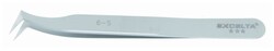 Excelta Precision Tweezers With Angled Tips and Flat Sharp Points High