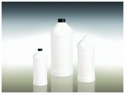 Qorpak™ Natural HDPE Modern Round Bottles, Without Caps