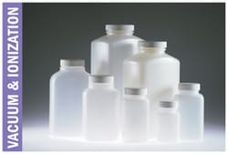 Qorpak™ Oblong Bottles with White PP SturdeeSeal™ PE Foam Lined Caps, Vacuum and Ionized