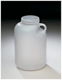 Qorpak&trade;&nbsp;Natural HDPE Wide Mouth Round Handled Jugs &mdash; Without Cap