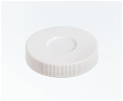 Qorpak™ White Polypropylene Hole Caps with Bonded PTFE/Silicone Septa