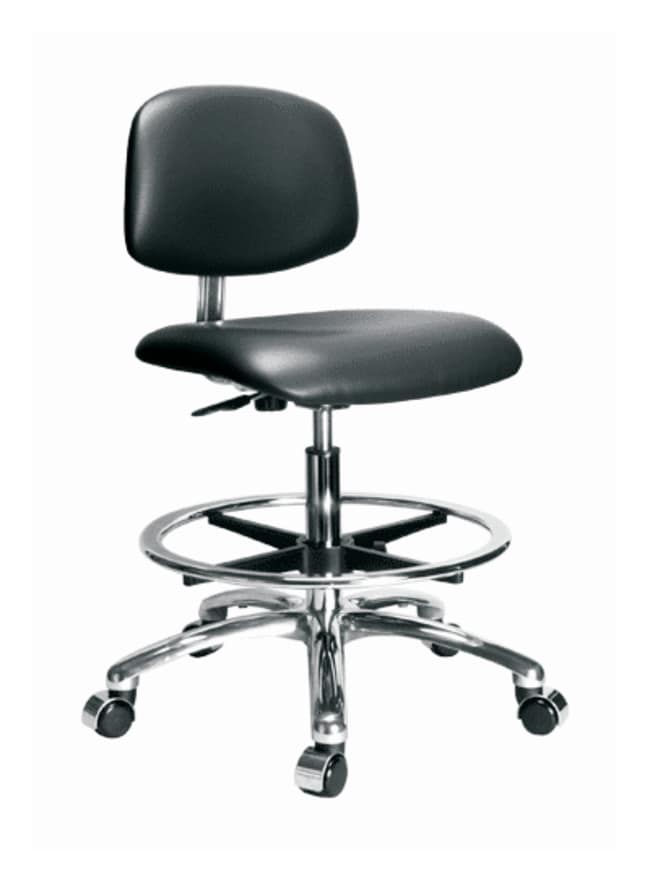 Fisherbrand Vinyl Cleanroom Chair with Chrome Casters, Medium Bench