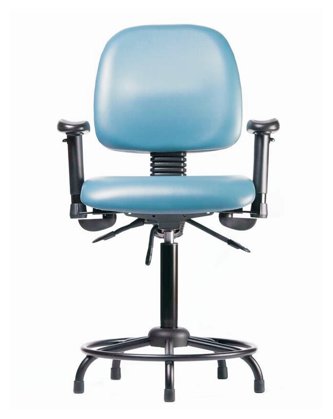 Fisherbrand LowForm Desk Height Vinyl Chairs adjustable arms; with