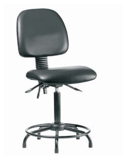 Fisherbrand&trade;&nbsp;Vinyl Chair - Desk Height with Round Tube Base, Medium Back, Seat Tilt, and Stationary Glides in Grade B Vinyl