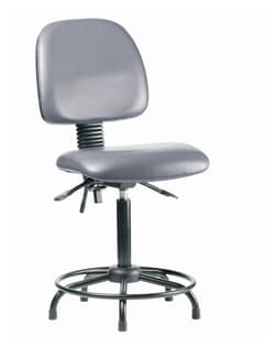 Fisherbrand&trade;&nbsp;Vinyl Chair - Desk Height with Round Tube Base, Medium Back, Seat Tilt, and Stationary Glides in Grade B Vinyl