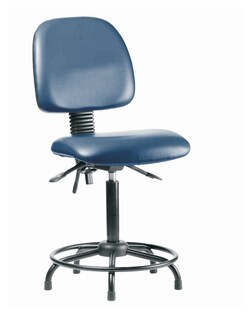 Fisherbrand&trade;&nbsp;Vinyl Chair - Desk Height with Round Tube Base, Medium Back, Seat Tilt, and Stationary Glides in Grade B Vinyl
