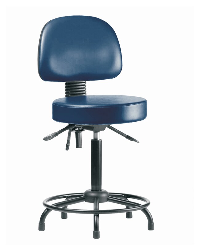 Fisherbrand HighForm Vinyl Stool, Bench Height Back and tilt seating
