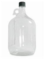Qorpak™ Clear Glass Jugs with Black Phenolic PolyCone Cap