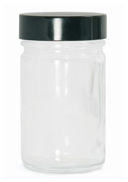 Qorpak™ Clear Composite Test Jar with Black Phenolic Pulp/Vinyl Cap